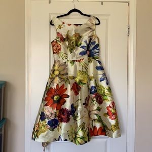 Flower print MIDI dress